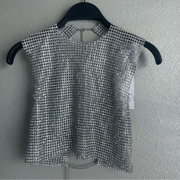 Zara Open Back Rhinestone Top - Picture 9 of 9